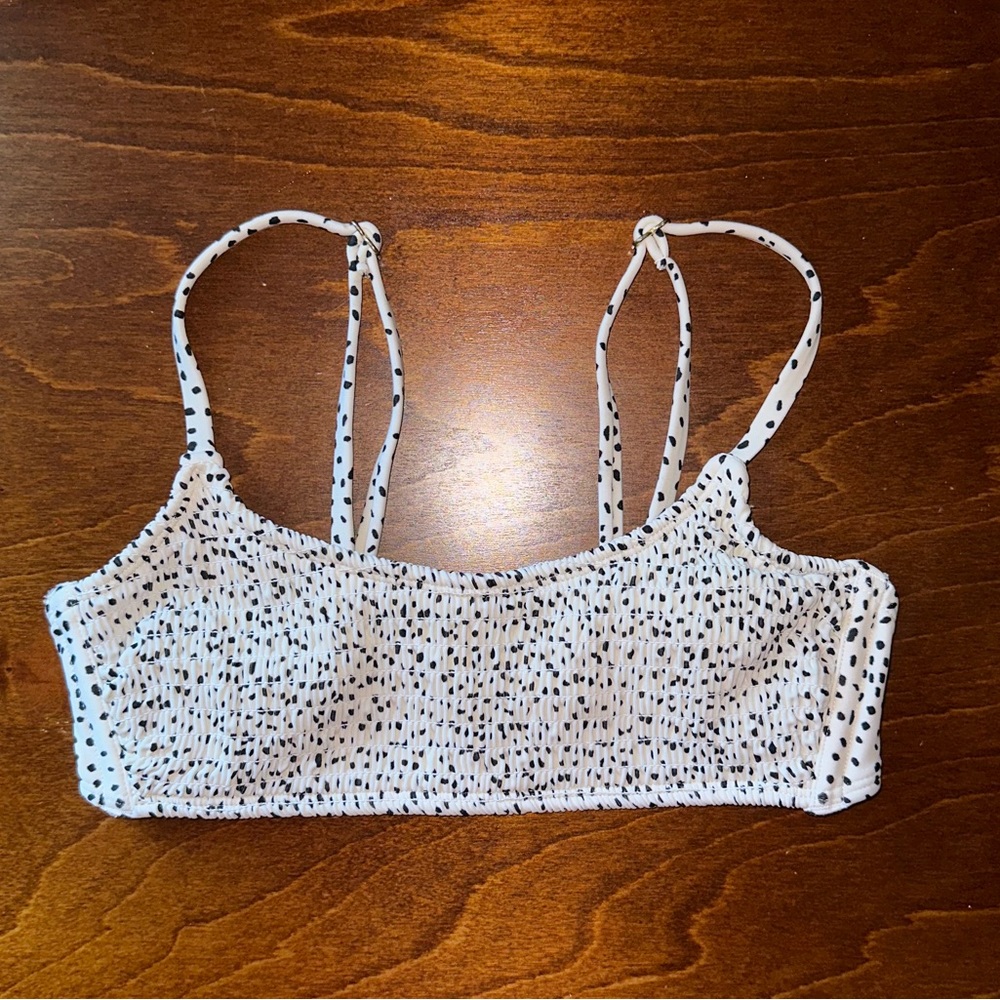 Smocked Dalmatian bikini top